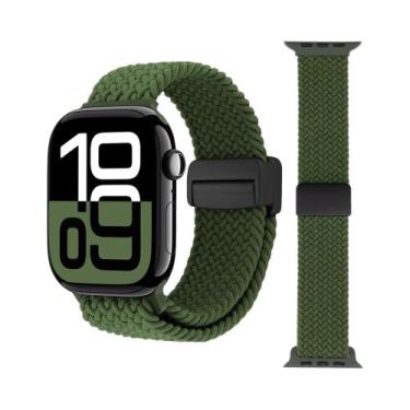 Imagem de Pulseira Magnética Trançada De Nylon Para Apple Watch Ultra 49mm 46mm 