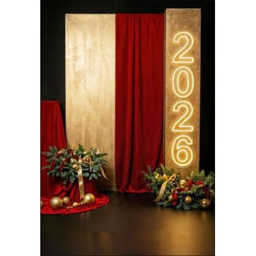 Imagem de Fundo Fotográfico Ano Novo Cenário Tecido 1,50 x 2,20m - Fadrix, FANV0