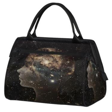 Imagem de Bolsa feminina floral Paisley étnica retrô pequena para o fim de semana para mulheres e homens, bolsa esportiva leve para academia, Cor: 24, 15.2*8.3*11.6 inch, Moderno