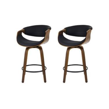 Imagem de Kit 2 Banquetas Nicole Madeira Preto