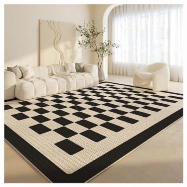 Imagem de SPXMQSS Tapetes de área laváveis à máquina, tapetes grandes para sala de estar, macios, antiderrapantes, para decoração de casa, escritório, casa, marrom claro