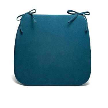 Imagem de Almofadas de cadeira de cozinha, almofadas de cadeira para cadeiras de jantar com laços para alívio de pressão, almofadas de cadeira de jantar antiderrapantes adequadas para ambientes internos e