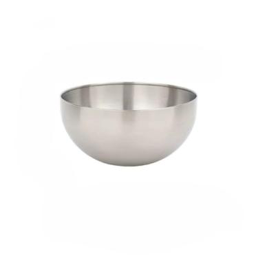 Imagem de Tigela Bowl Aço Inox Dourado 15cm,20cm,24cm,28cm Bacia Multiuso Cozinha (PRATA 15CM)