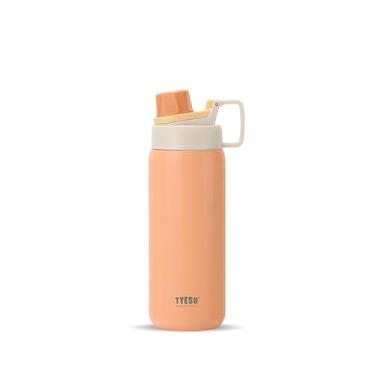 Imagem de TYESO - Garrafa Térmica de Aço Inoxidável com Alça, Copo Térmico de 750ml, Garrafa de Água Térmica adequado para Esportes, Viagens, Trabalho, Escola e Uso Diário.(Laranja)