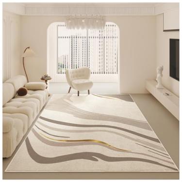 Imagem de SPXMQSS Tapete para quarto, tapete antiderrapante lavável para sala de estar, tapete de caxemira sintética resistente ao desgaste, para sala de estar, sala de jantar, escritório, 200 x 250 cm