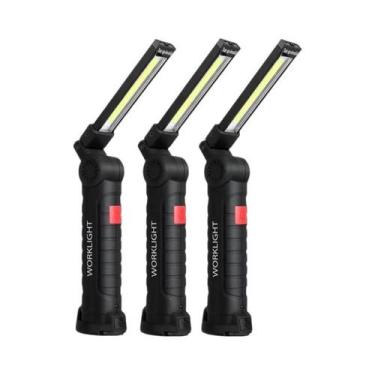 Imagem de Lanterna LED COB Recarregável Portátil Com Ímã, Lâmpada Suspensa USB P