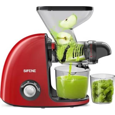 Imagem de SIFENE JS3209 Espremedor de prensa a frio, aço inoxidável, vermelho