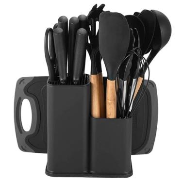 Imagem de Utensilios para Cozinha Conjunto 12 Peças - Espatula de Silicone e Colher de Silicone para Cozinha, Cabo de Madeira, Adaptável a Panelas Antiaderentes, Ideal para Uso Doméstico