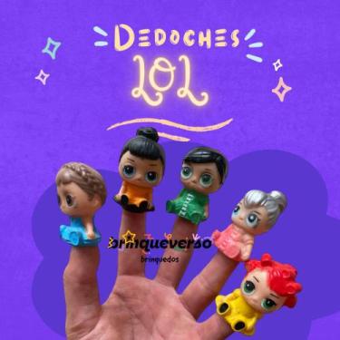 Imagem de Coleção Dedoches LOL. 5 Dedoches Sem Repetição. LOL. Brinquedo Barato.