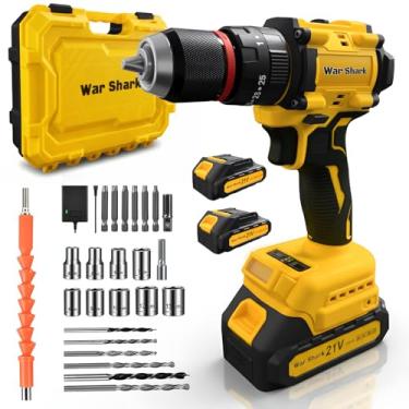 Imagem de Furadeira Parafusadeira Impacto Brushless 3 Em 1, Parafusadeira e Furadeira Motor Brushless com Impacto 21V Sem Fio 55N.m, 3200 RPM com 2 Baterias