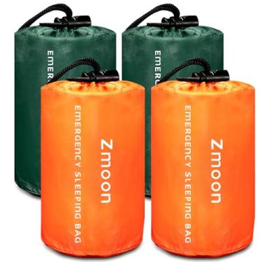 Imagem de Zmoon Saco de dormir de emergência, saco de sobrevivência portátil, impermeável, térmico, sacos Bivvy, saco de dormir Mylar para acampamento, equipamento de sobrevivência, cobertores de emergência