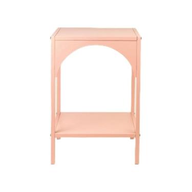 Imagem de Mesa Lateral Arcos Metal Rosa - ACASA