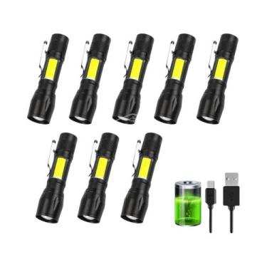 Imagem de Lanterna Mini LED Recarregável USB Portátil Luz COB De Alta Potência À