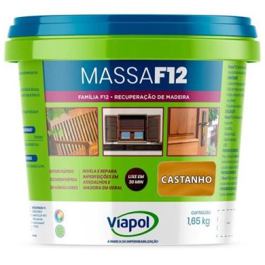 Imagem de Massa Calafetar Correção Madeira Viapol F12 1,65Kg Castanho