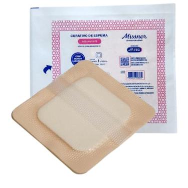 Imagem de Missner, Curativo M-Tec Espuma Absorvente Silicone com Borda 10cm x 10cm