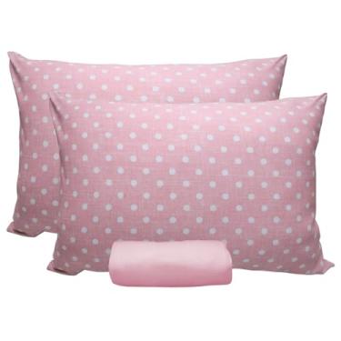 Imagem de Jogo de Lençol Portallar Doce Vida Fronha 100% Algodão Casal Ilhabela/Rosa Star