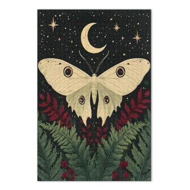Imagem de Luna Moths Quebra-cabeça adulto preto com letras nas costas 1000 peças