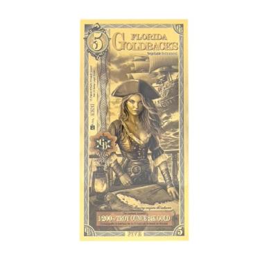 Imagem de Wisemen Trading Florida 5 Goldback (5GB) Collectible 1/200th of a Troy Oz 24K Gold Note | Audax Series (1 Pack)