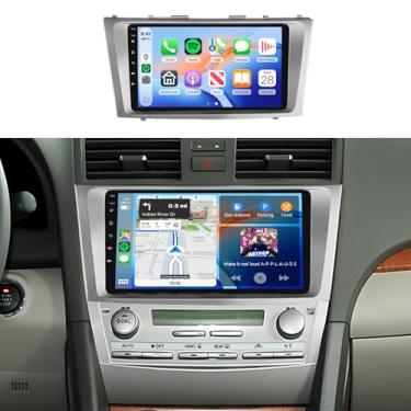 Imagem de Rádio estéreo 4 + 64 G para Toyota Camry 2006-2011, tela sensível ao toque IPS de 9 polegadas/Android 13/Wireless CarPlay/Android Auto/DSP 32 EQ/Navegação GPS/WiFi/5.0Bluetooth/FM/RDS/SWC/AHD