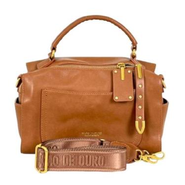 Imagem de Bolsa Baú Média Lisa em material ecológico com 7 Bolsos - Pavão De Our