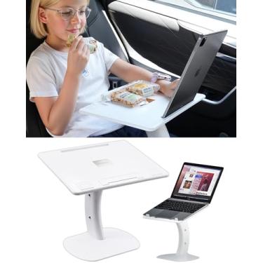 Imagem de xuenair Bandeja de assento de carro para crianças, viagem para comer, ler relógio, tablet, assento do motorista, mesa de carro para laptop, computador, trabalho, ajustável, removível, portátil