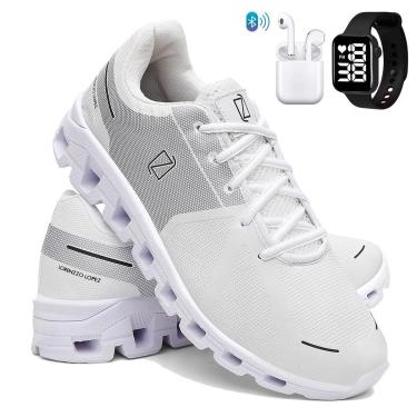 Imagem de Tênis Masculino Esporte Academia e Caminhada Confortável com Fone e Relógio-Masculino