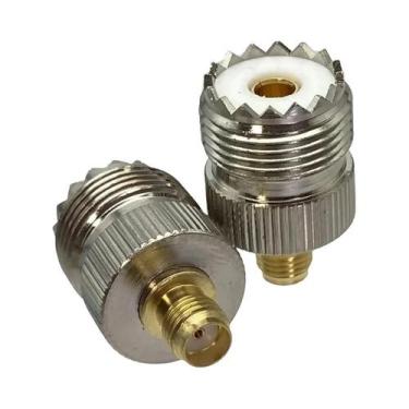 Imagem de Adaptador Conector Coaxial RF UHF SO239 PL259 Para SMA Macho Fêmea Ret