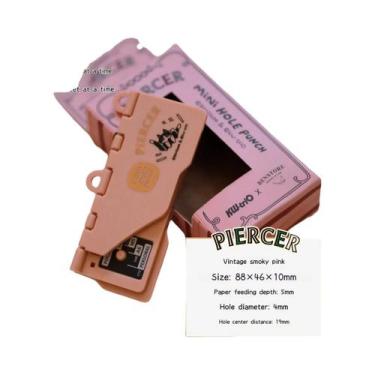 Imagem de Furador De Papel Portátil De 3 Furos 4mm Para Caderno De Folhas Soltas