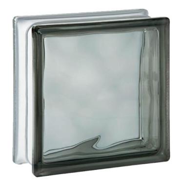 Imagem de Tijolo Bloco De Vidro Wave Colorido 19x19x8 Un Tradestar, Cinza