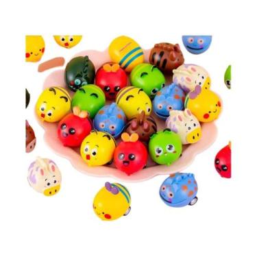 Imagem de Brinquedo De Carro De Puxar Com Animais De Desenho Animado Para Crianç