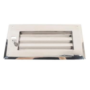 Imagem de KUIDAMOS Ventilação Com Veneziana Ajustável de Aço Inoxidável para Barcos, Iates, RVs, Cobertura de Grade de Ar de Grau Marinho Polida Espelhada para Ventilação Eficaz, 11,81 X 5,91 pol.