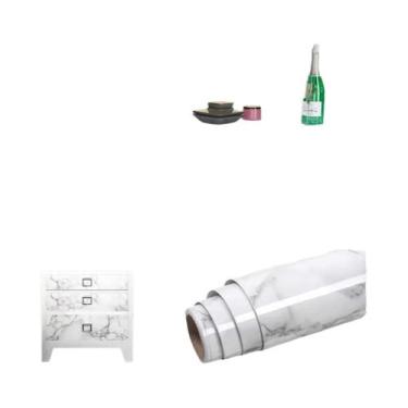 Imagem de Rolos De Papel De Parede Autoadesivo De 40cm, PVC Decorativo Para Deco