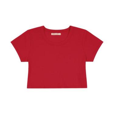Imagem de Blusa Cropped Infantil Ribana Canelada Trick Nick Vermelho, 1, Vermelh
