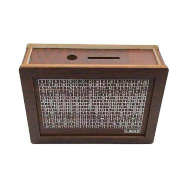 Imagem de Cofrinho De Madeira Reutilizável 1000/3000/5000/10000 Euro Caixa De Di