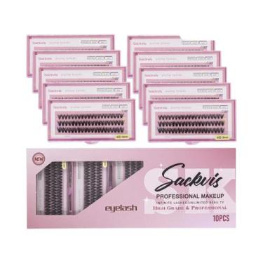 Imagem de Cílios Postiços Individuais 40D 9-14mm C Curl, 10 Caixas, Atacado, Ext