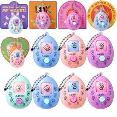 Imagem de Feltom 30 PCS Rock Paper Scissors Random Keychain for Boys Girls, kids Valentine Gifts, Valentine Cards for Kids Classroom, School Valentine Cards, Valentine Exchange Pack for Kids