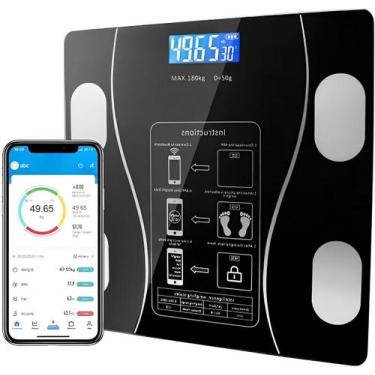 Imagem de Balança Inteligente Bioimpedancia Analise Corporal Por App - MS Fisio
