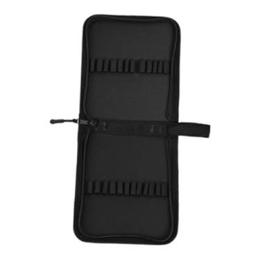 Imagem de UGPLM Estojo portátil para lápis de cor e canetas em tecido Oxford, com zíper, ideal para artistas e ateliês, 24 Furos