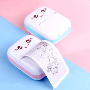 Imagem de Mini Impressora Térmica Portátil Bluetooth, Impressora Móvel sem Fio 200 DPI, Compacta Recarregável para Recibos e Etiquetas