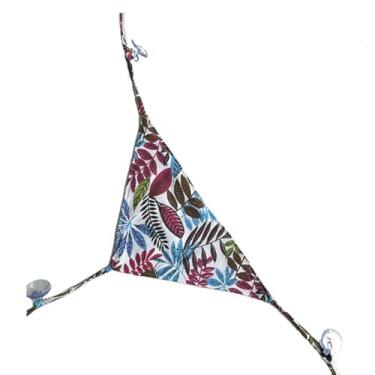 Imagem de HPETXtp Rede de lagarto, padrão floral, réptil, gaiola giratória, acessórios para camaleão, lagartos, lagartixas, cobras_triângulo (branco)