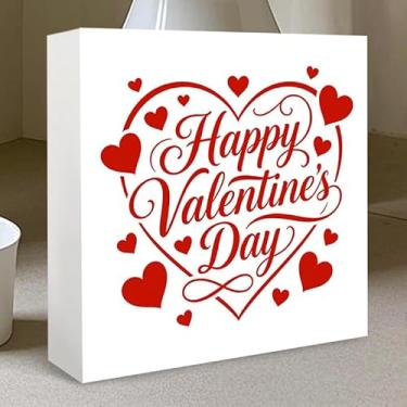 Imagem de Decoração de mesa em PVC com coração vermelho feliz dia dos namorados - placa de escrita floral, decoração de mesa ideal e presente para ela/ele no dia dos namorados