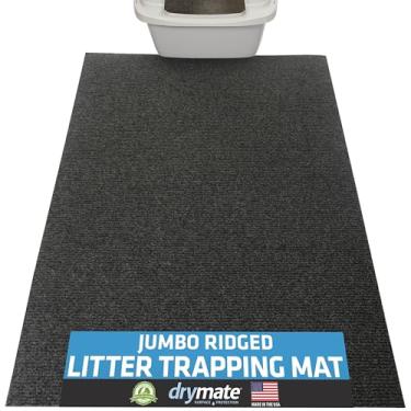 Imagem de Drymate Jumbo XXL Tapete de armadilha de areia para gatos, retém a bagunça da caixa, à prova d'água à prova de urina, lavável na máquina, ultra macio nas patas e absorvente, suprimentos para gatos