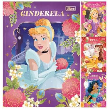 Imagem de Kit C/ 4 Caderno Princesas Brochura Colegial TILIBRA - 160 Folhas
