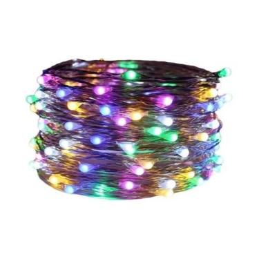 Imagem de Luzes De Cordão LED USB À Prova d'Água 5/10/20M Fios De Cobre Prateado