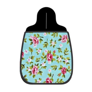 Imagem de Lixeira De Carro Organizador Lixinhocar Rosa Mini Floral Azul