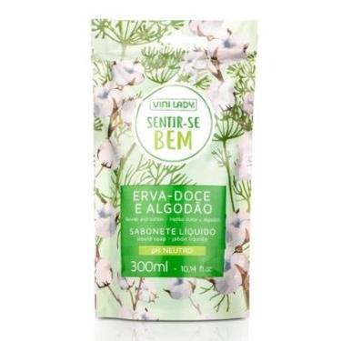 Imagem de Sachê Sabonete Líquido ErvaDoce e Algodão 300ml Vini Lady-Unissex