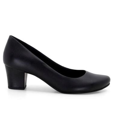 Imagem de Scarpin usaflex napa valise ref q6692, 36, Preto