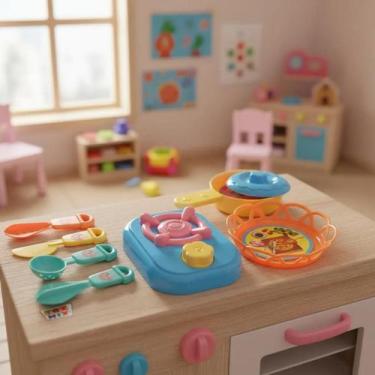 Imagem de Conjunto Brinquedos De Cozinha Candy 8 Pçs Infantil Brinquedos Cozinha