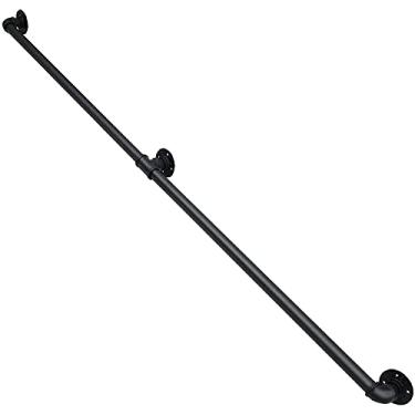 Imagem de Corrimão de escada de tubo industrial, suporte de parede para uso interno/corrimão de corredor para idosos barra de apoio auxiliar para exterior/banheiro))