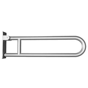 Imagem de Corrimão de segurança, antiderrapante, apoio de braço de parede em forma de U para banheiro, vaso sanitário dobrável de aço inoxidável, auxílio de chuveiro para idosos com deficiência